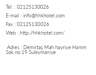 Hayriye Hanm Kona Hotel iletiim bilgileri